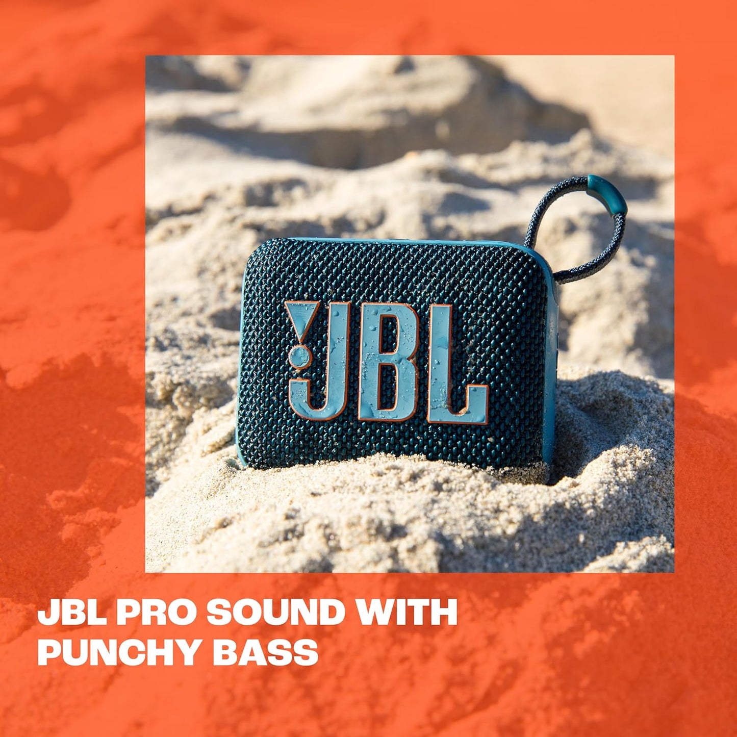 Go 4 - Ultra-Portable, Waterproof and Dustproof Bluetooth Speaker, Big Pro Sound with Punchy Bass, 7-Hour Built-In Battery, Made in Part with Recycled Materials (Blue)