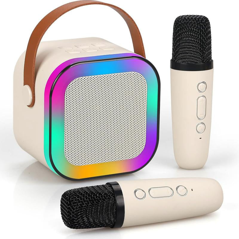 HITOZON Wireless Karaoke Speaker System with Microphone - HiFi Sound, RGB LED Lights, and Voice Effects for Outdoor Fun and Parties - Perfect Gift for Birthdays and Home Entertainment!