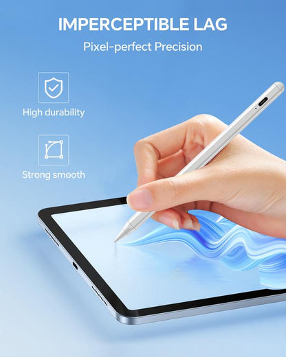Professional Stylus Pen for iPad - Fast Charging, Tilt Sensitivity, Palm Rejection, Compatible with iPad Models 6/7/8/9/10, Pro 11/12.9/13/M4, Air 3/4/5/6/M2, Mini 5/6/7 (2018-2024)