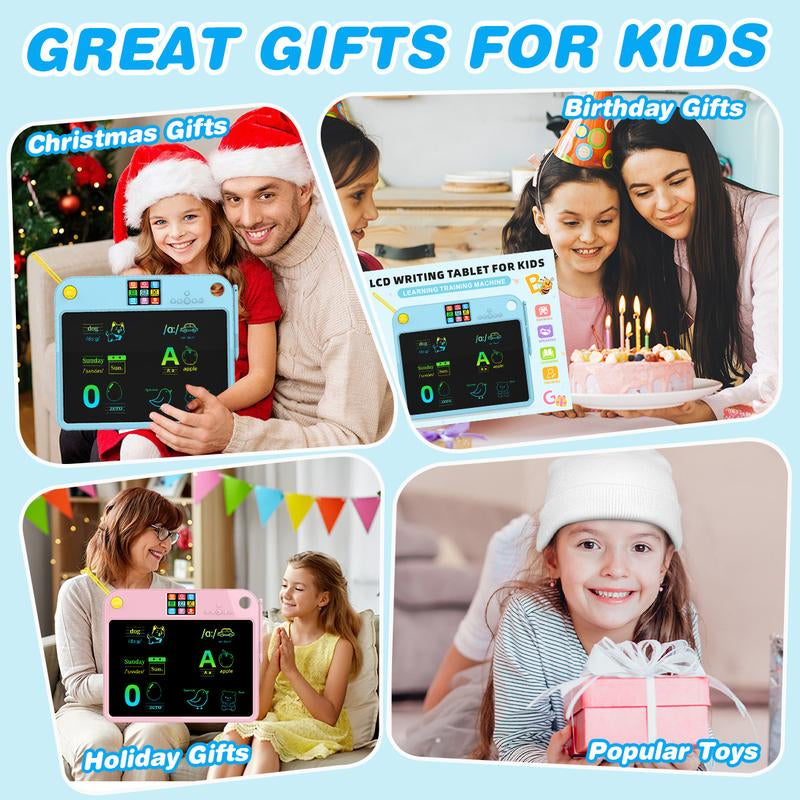 16" Dual-Sided Kids LCD Writing Tablet - Rechargeable, Durable & Colorful Frame - Perfect Fun & Educational Gift for Home, School & Travel