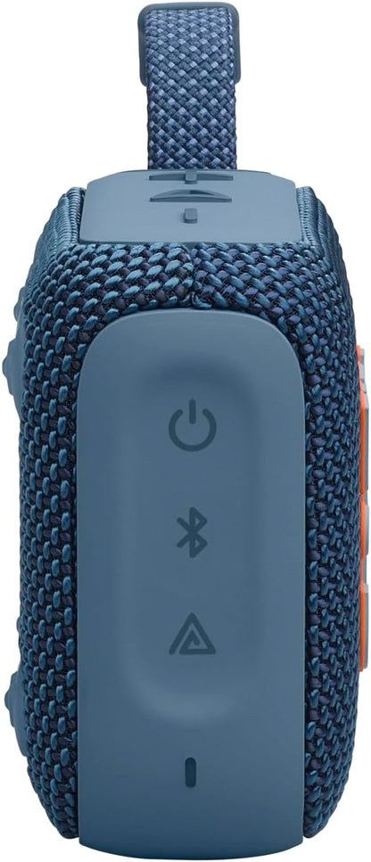 Go 4 - Ultra-Portable, Waterproof and Dustproof Bluetooth Speaker, Big Pro Sound with Punchy Bass, 7-Hour Built-In Battery, Made in Part with Recycled Materials (Blue)