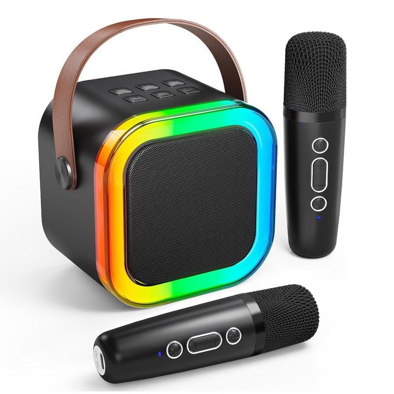 HITOZON Wireless Karaoke Speaker System with Microphone - HiFi Sound, RGB LED Lights, and Voice Effects for Outdoor Fun and Parties - Perfect Gift for Birthdays and Home Entertainment!