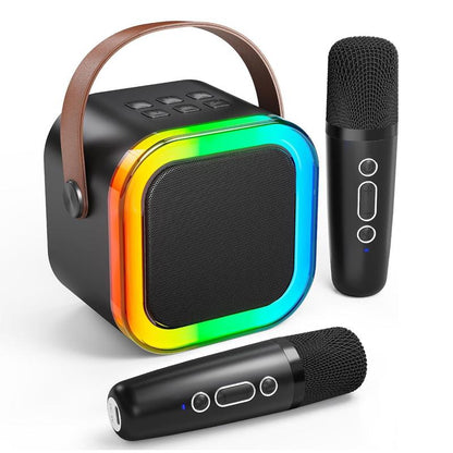 HITOZON Wireless Karaoke Speaker System with Microphone - HiFi Sound, RGB LED Lights, and Voice Effects for Outdoor Fun and Parties - Perfect Gift for Birthdays and Home Entertainment!