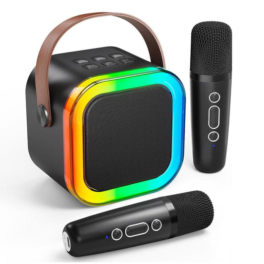 HITOZON Wireless Karaoke Speaker System with Microphone - HiFi Sound, RGB LED Lights, and Voice Effects for Outdoor Fun and Parties - Perfect Gift for Birthdays and Home Entertainment!