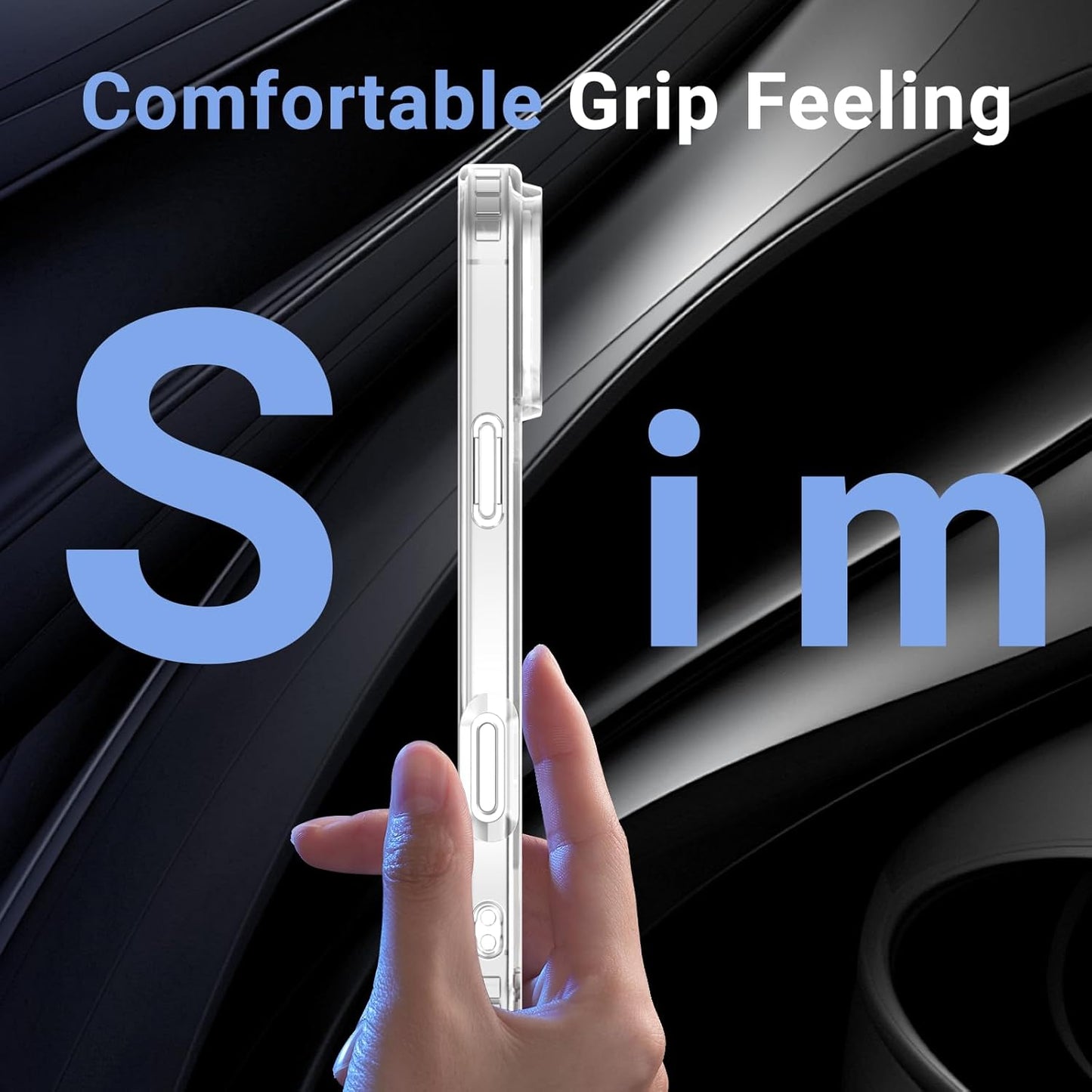 for Iphone 17 Pro Max Case Clear with Screen Protector, [Compatible with Magsafe][Anti-Yellowing][Military-Grade Protection] Shockproof Slim Magnetic Phone Case 6.9 Inch, Transparent