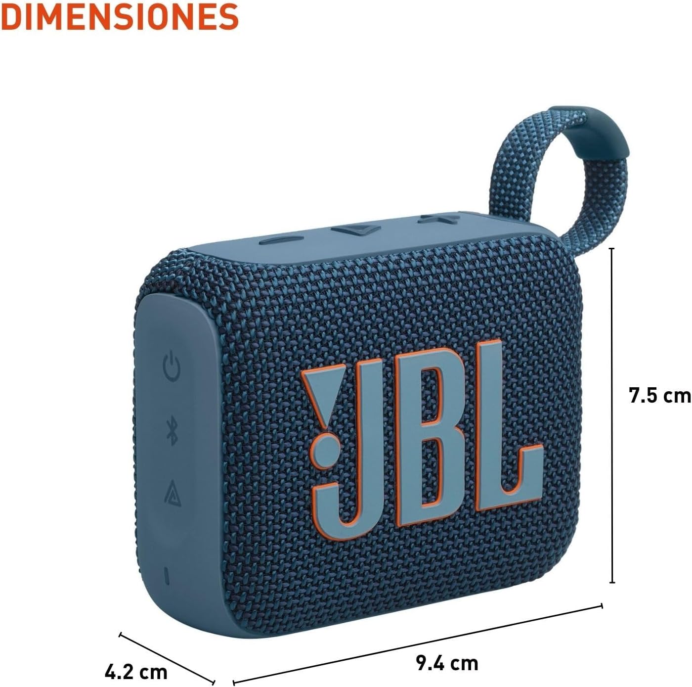 Go 4 - Ultra-Portable, Waterproof and Dustproof Bluetooth Speaker, Big Pro Sound with Punchy Bass, 7-Hour Built-In Battery, Made in Part with Recycled Materials (Blue)