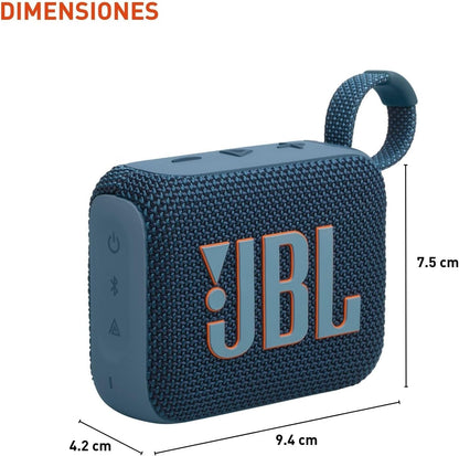 Go 4 - Ultra-Portable, Waterproof and Dustproof Bluetooth Speaker, Big Pro Sound with Punchy Bass, 7-Hour Built-In Battery, Made in Part with Recycled Materials (Blue)
