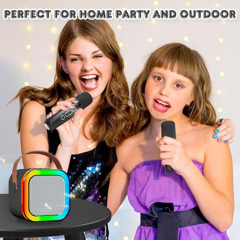 HITOZON Wireless Karaoke Speaker System with Microphone - HiFi Sound, RGB LED Lights, and Voice Effects for Outdoor Fun and Parties - Perfect Gift for Birthdays and Home Entertainment!