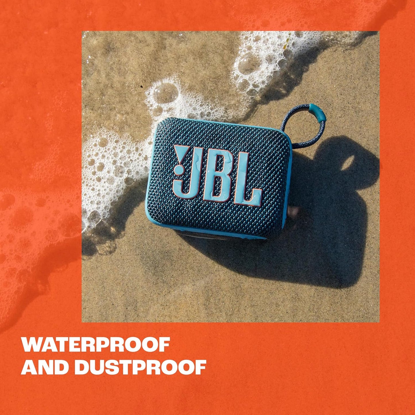 Go 4 - Ultra-Portable, Waterproof and Dustproof Bluetooth Speaker, Big Pro Sound with Punchy Bass, 7-Hour Built-In Battery, Made in Part with Recycled Materials (Blue)