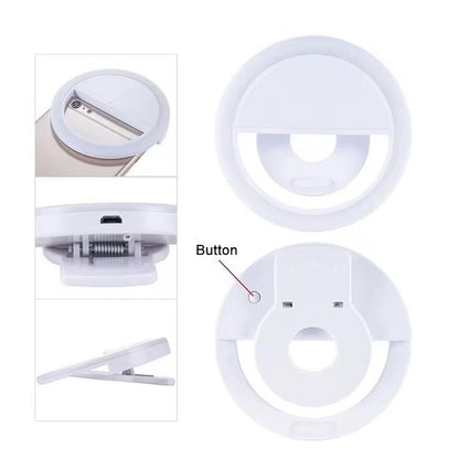 Dantiger Portable Selfie Ring Light - USB Rechargeable with Beauty & Skin Enhancement for Stunning Photos