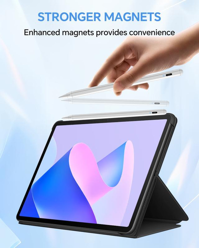 Professional Stylus Pen for iPad - Fast Charging, Tilt Sensitivity, Palm Rejection, Compatible with iPad Models 6/7/8/9/10, Pro 11/12.9/13/M4, Air 3/4/5/6/M2, Mini 5/6/7 (2018-2024)