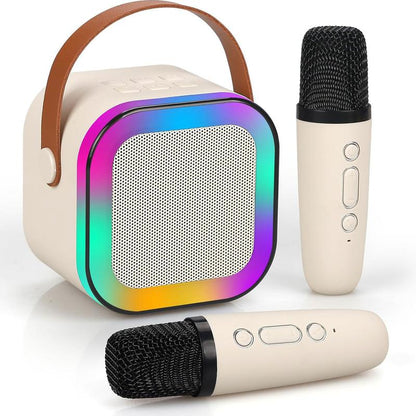 HITOZON Wireless Karaoke Speaker System with Microphone - HiFi Sound, RGB LED Lights, and Voice Effects for Outdoor Fun and Parties - Perfect Gift for Birthdays and Home Entertainment!