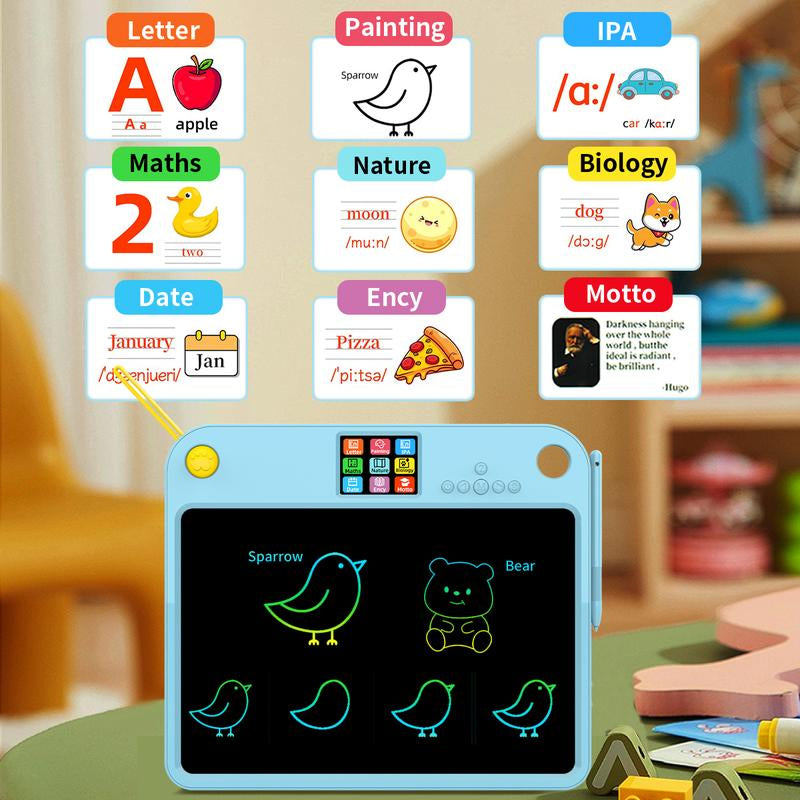 16" Dual-Sided Kids LCD Writing Tablet - Rechargeable, Durable & Colorful Frame - Perfect Fun & Educational Gift for Home, School & Travel