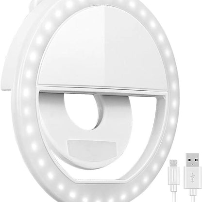 Dantiger Portable Selfie Ring Light - USB Rechargeable with Beauty & Skin Enhancement for Stunning Photos