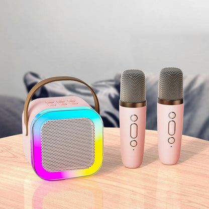 HITOZON Wireless Karaoke Speaker System with Microphone - HiFi Sound, RGB LED Lights, and Voice Effects for Outdoor Fun and Parties - Perfect Gift for Birthdays and Home Entertainment!
